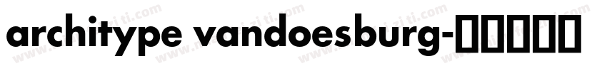 architype vandoesburg字体转换
